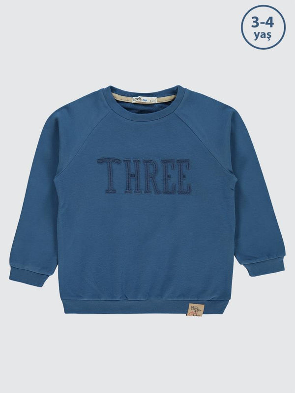 Civil Boys Two Nakışlı 2-5 Yaş Sweatshirt - Mavi