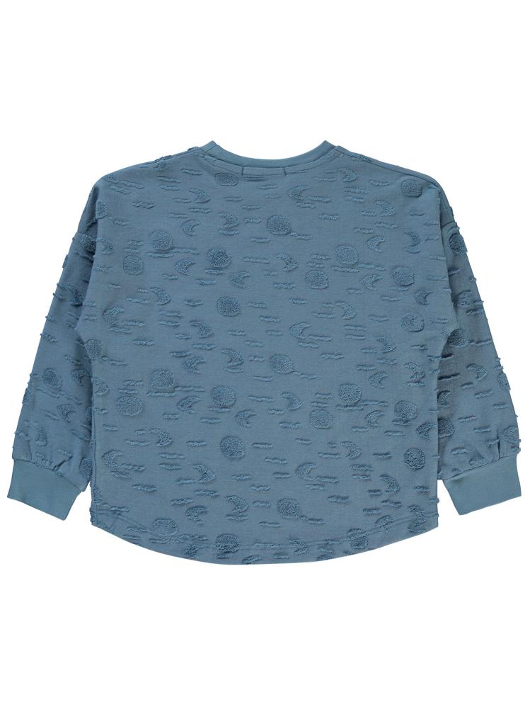 Civil Boys Ay Desenli 2-5 Yaş Sweatshirt - Mavi