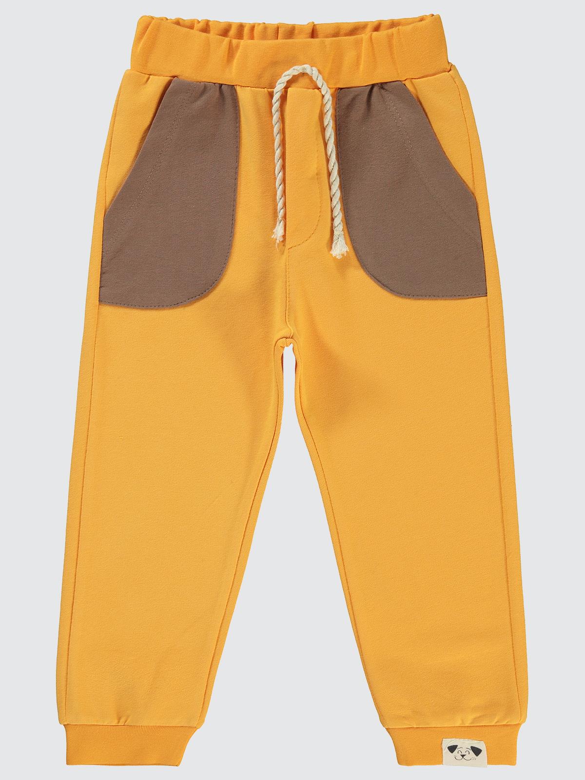 Civil Boys Cool Dog Baskılı Cepli 2-5 Yaş Eşofman Altı - Sarı