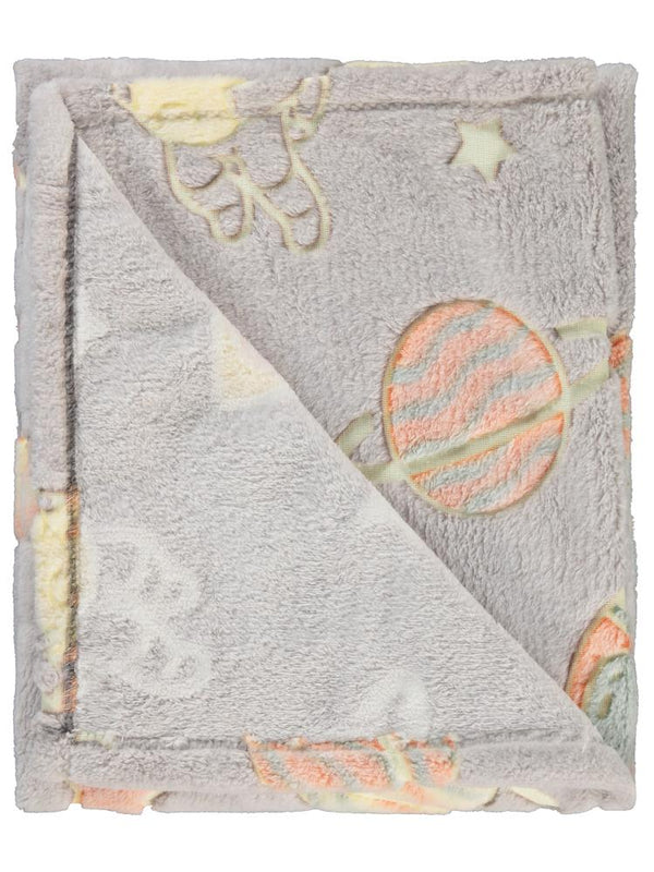 Civil Baby Yıldız Roket Baskılı Battaniye - Gri