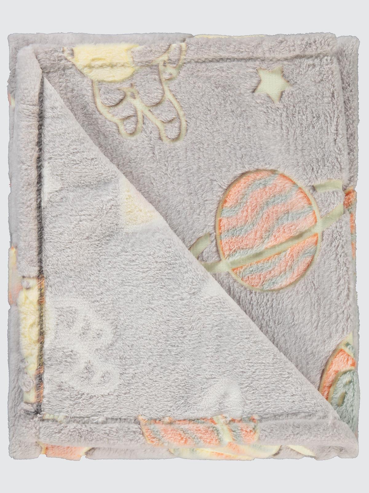 Civil Baby Yıldız Roket Baskılı Battaniye - Gri