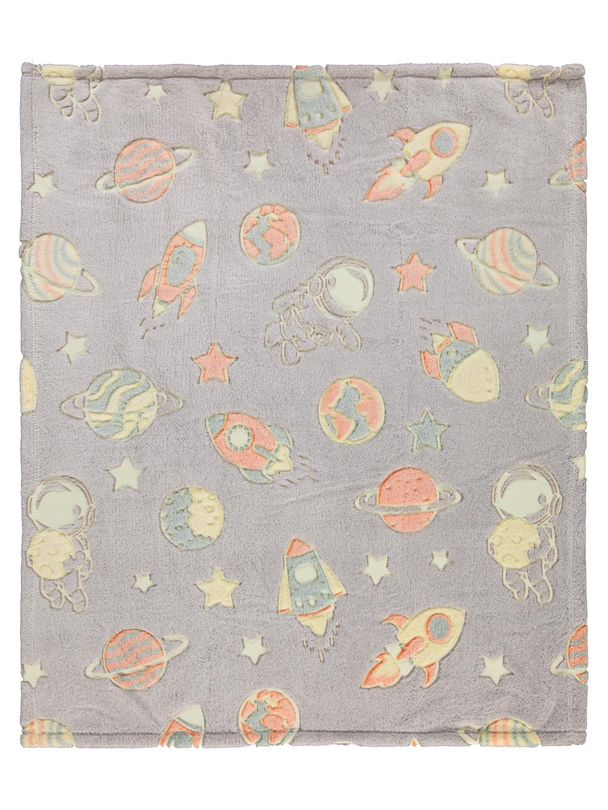 Civil Baby Yıldız Roket Baskılı Battaniye - Gri