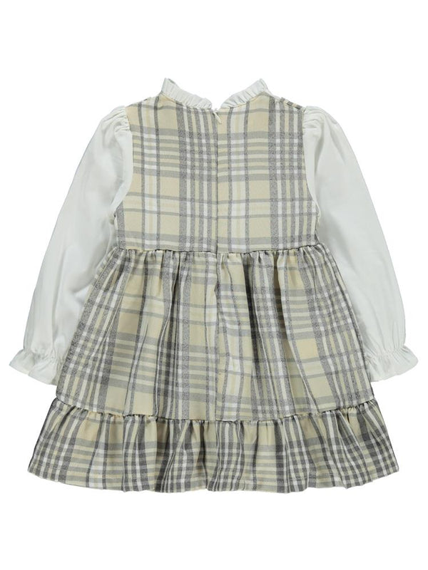 Civil Girls Yakası Fırfırlı 2-5 Yaş Elbise - Bej