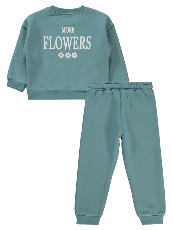 Civil Girls Papatya Baskılı 2-5 Yaş Eşofman Takımı - Mavi