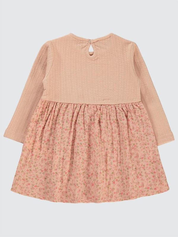 Civil Girls Kalpli Çiçekli 2-5 Yaş Elbise - Pembe
