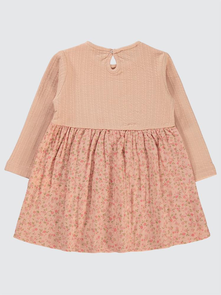 Civil Girls Kalpli Çiçekli 2-5 Yaş Elbise - Pembe