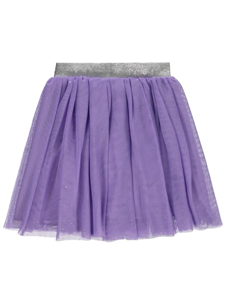 Civil Girls Simli Tül Tütü  4-9 Yaş Etek - Lila