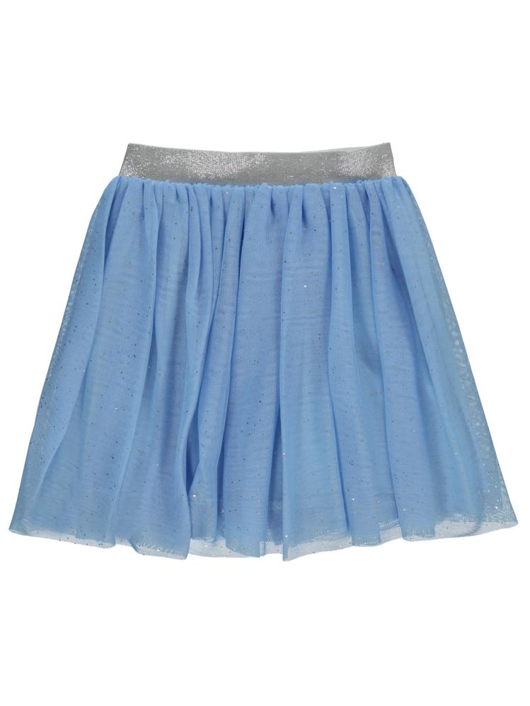 Civil Girls Simli Tül Tütü  4-9 Yaş Etek - Mavi