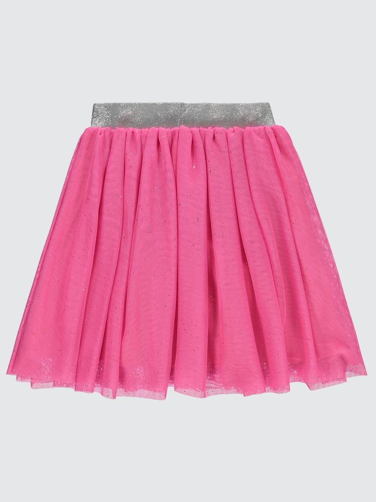 Civil Girls Simli Tül Tütü  4-9 Yaş Etek - Pembe