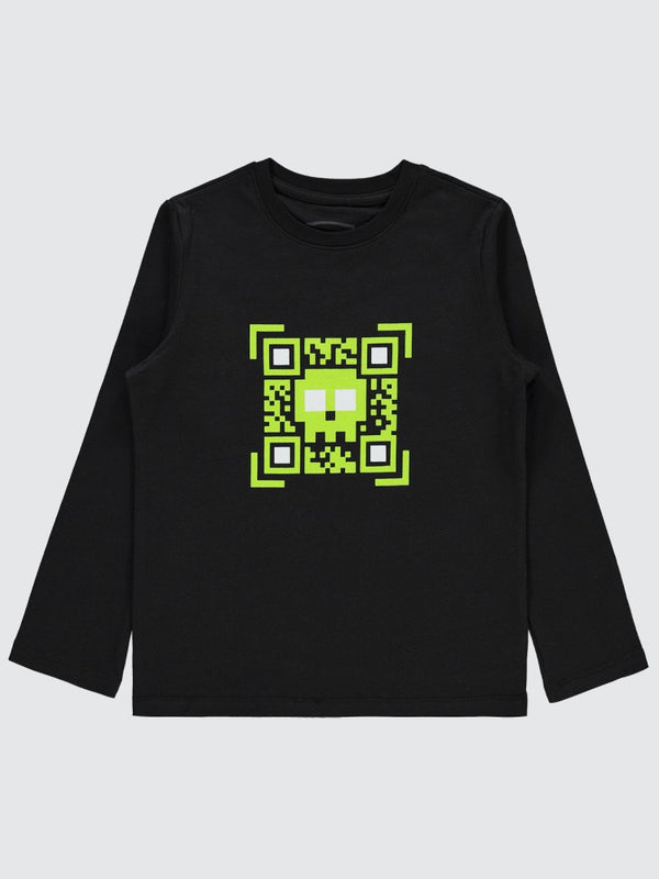 Civil Boys Skull Baskılı 6-9 Yaş Sweatshirt - Siyah