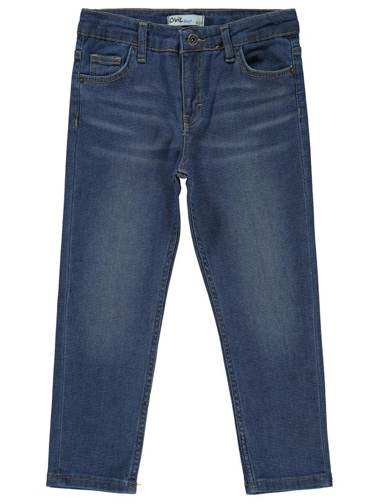 Civil Boys Klasik Petek Kumaş 10-13 Yaş Pantolon - Mavi