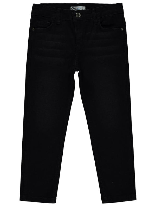 Civil Boys Klasik Petek Kumaş 10-13 Yaş Pantolon - Siyah