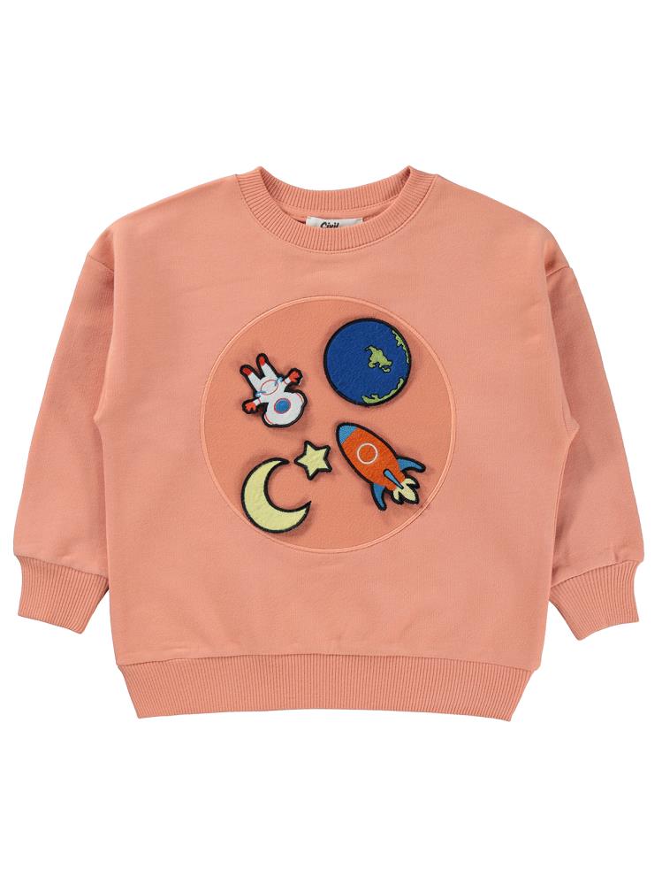 Civil Düz 3-7 Yaş Sweatshirt - Turuncu