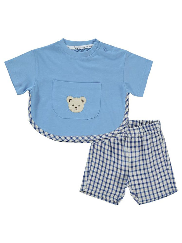 Favo 2'li 6-18 Ay Takım - Bebe Mavi
