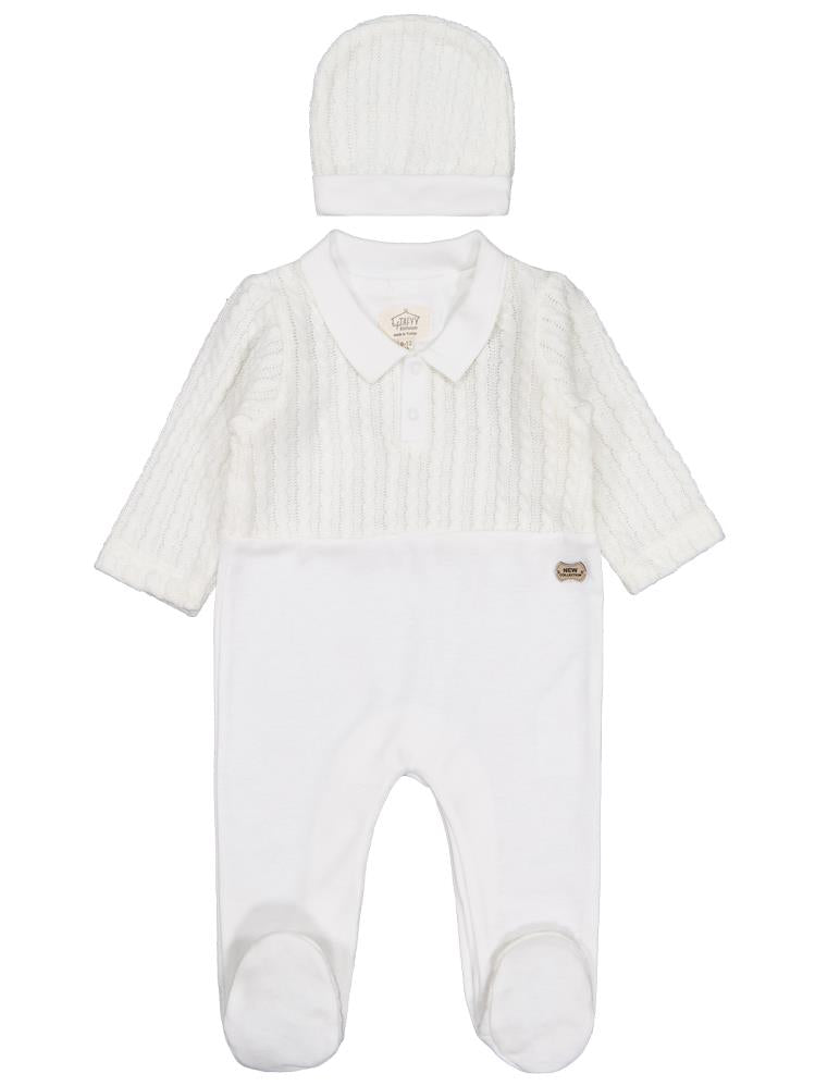 Tafyy Patikli 3-12 Ay Takım - Ekru