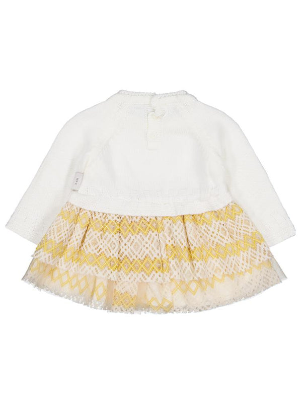 Tafyy Fiyonklu 3-18 Ay Elbise - Ekru