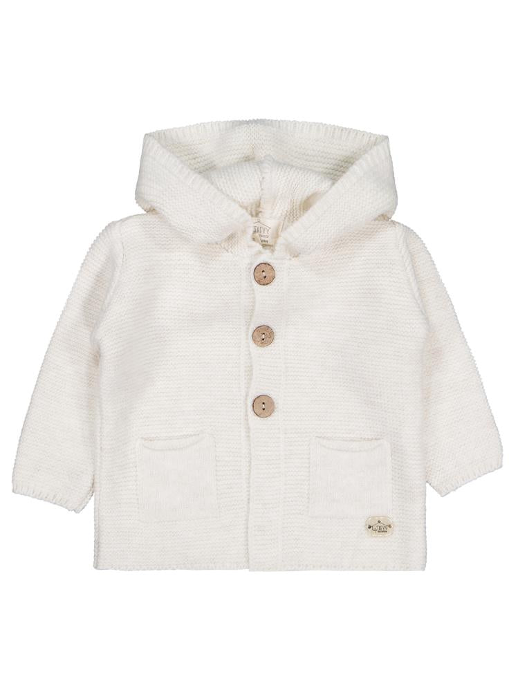 Tafyy Kapüşonlu 3-9 Ay Hırka - Ekru