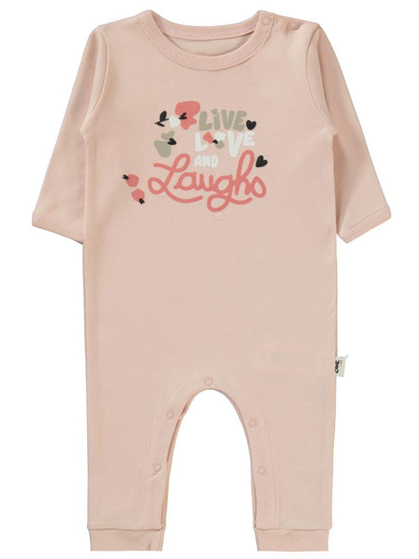 Civil Baby Flowery Baskılı 3-9 Ay Tulum - Pudra