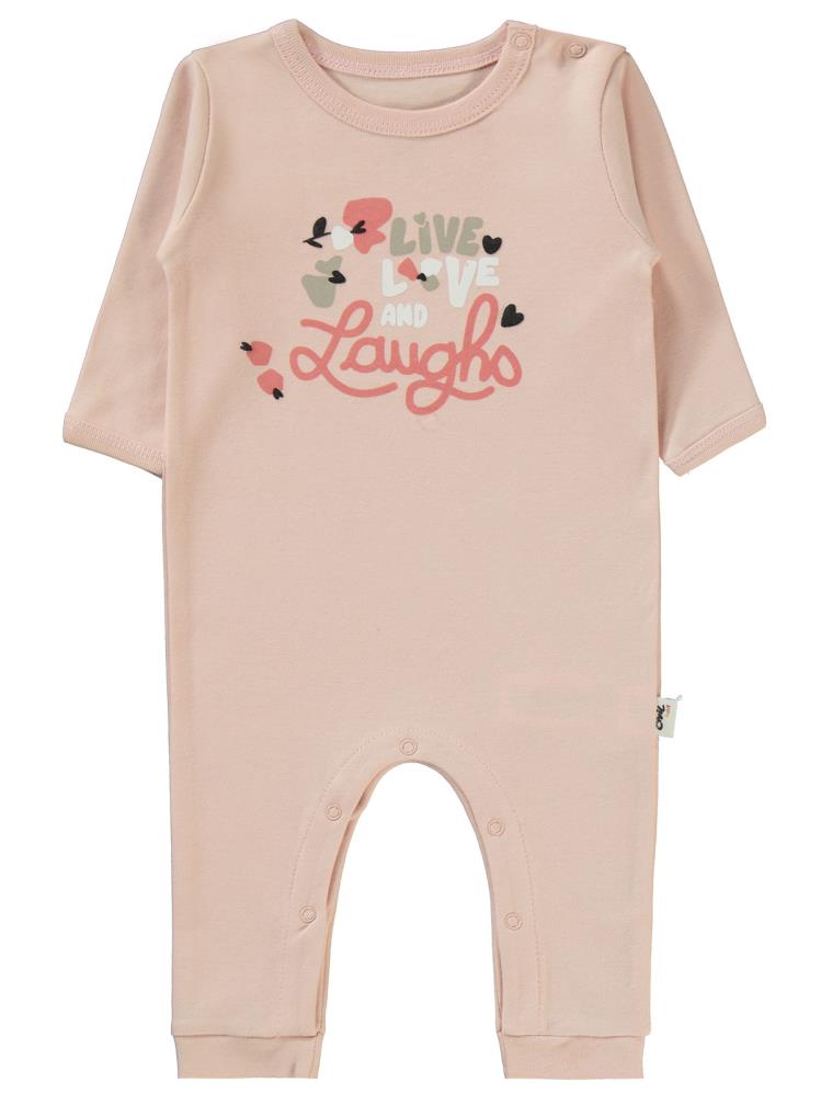 Civil Baby Flowery Baskılı 3-9 Ay Tulum - Pudra