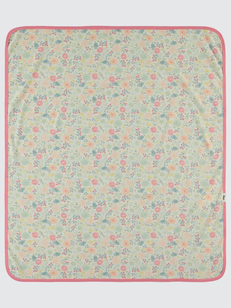 Civil Baby Natural Flowers Baskılı Battaniye - Pembe