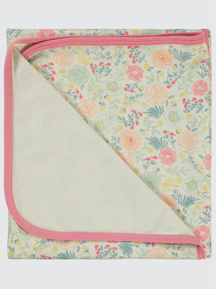 Civil Baby Natural Flowers Baskılı Battaniye - Pembe
