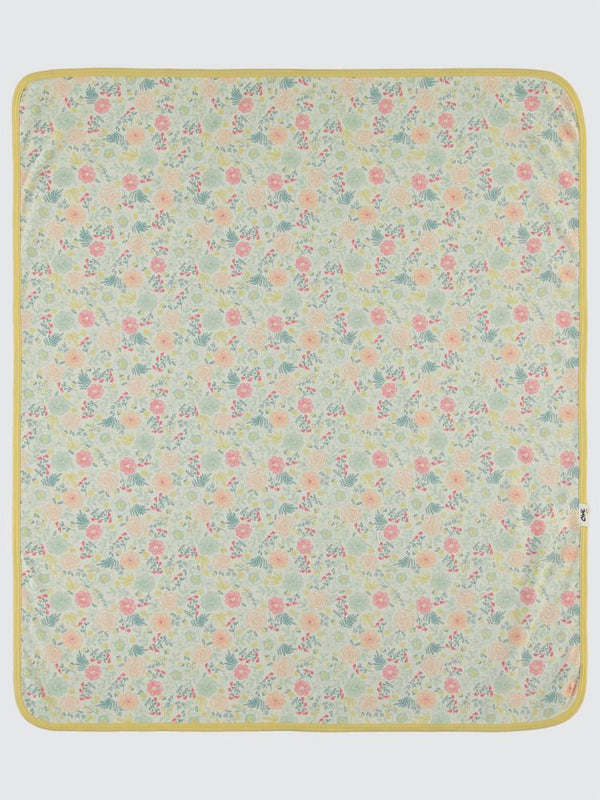 Civil Baby Natural Flowers Baskılı Battaniye - Hardal