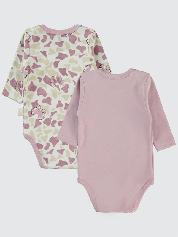 Civil Baby Butterfly Baskılı 3-18 Çıtçıtlı Badi - Lila