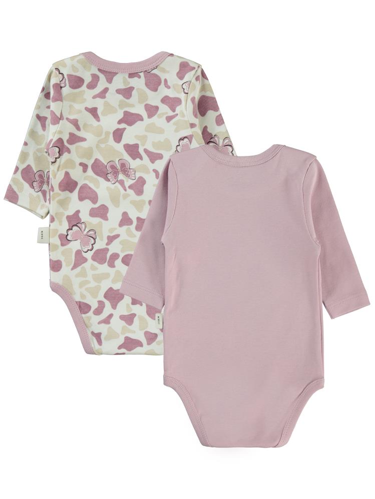 Civil Baby Butterfly Baskılı 3-18 Çıtçıtlı Badi - Lila