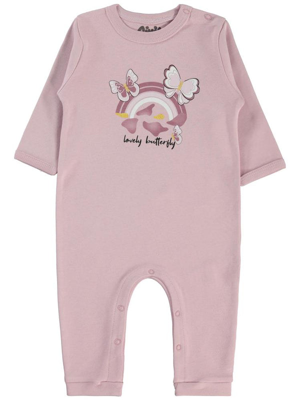 Civil Baby Butterfly Baskılı 3-9 Tulum - Lila