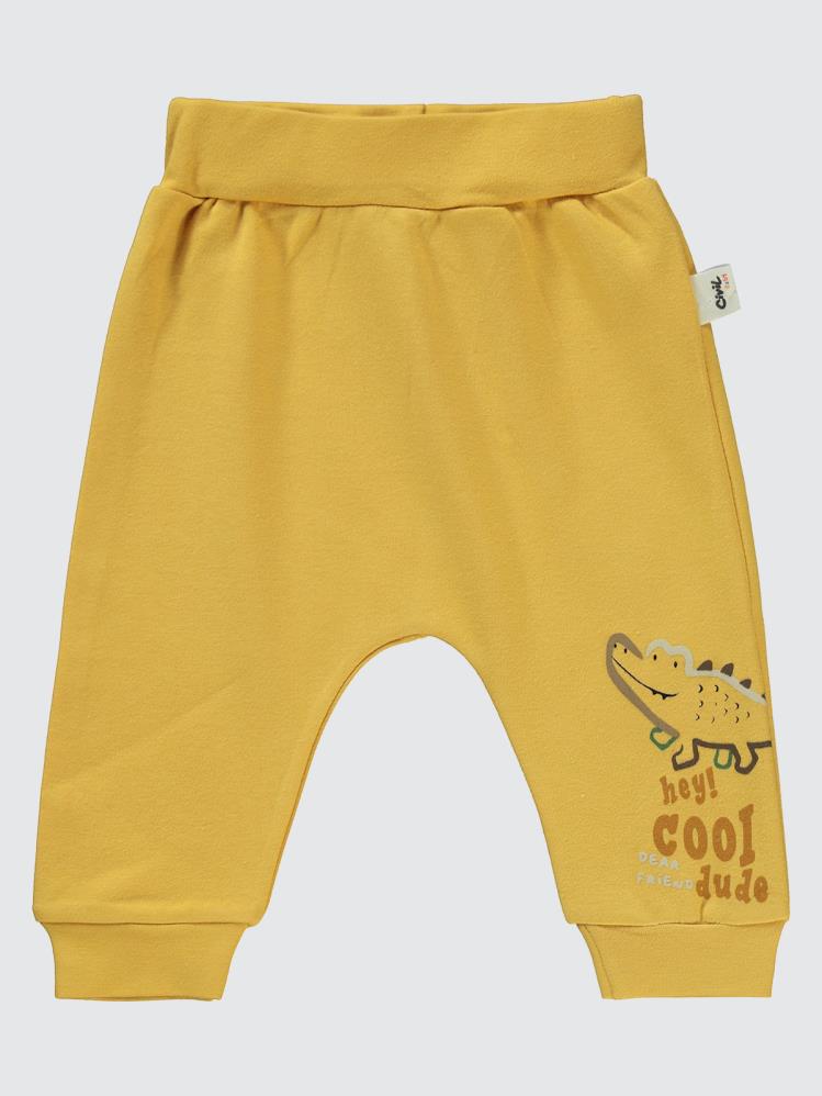 Civil Baby Renkli Hayvanlar Baskılı 6-18 Tek Alt Bebe - Hardal