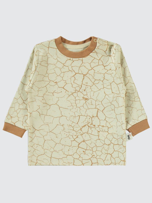 Civil Baby Crack Pattern Baskılı 6-18 Sweatshirt - Kahverengi