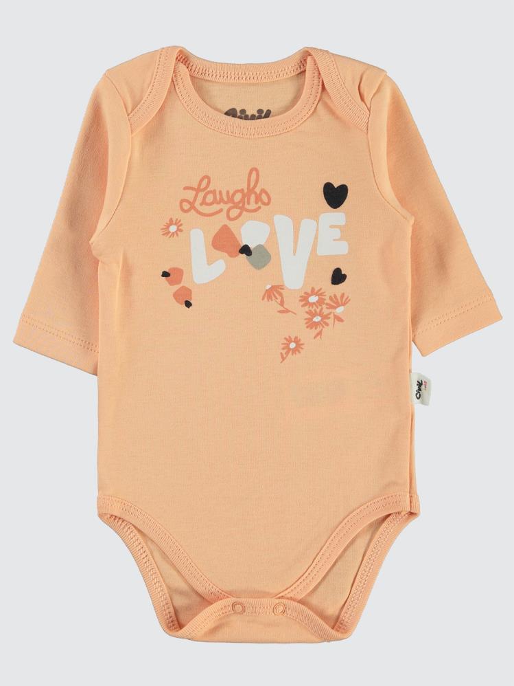 Civil Baby Flowery Baskılı 3-18 Çıtçıtlı Badi - Pudra