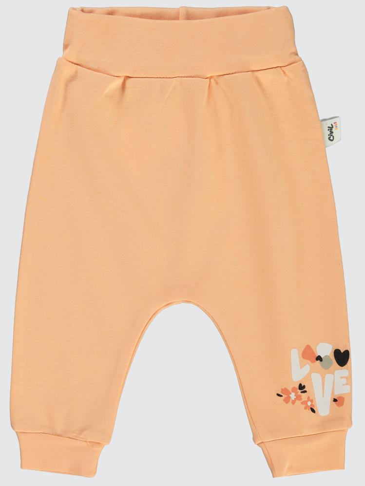 Civil Baby Flowery Baskılı 6-18 Tek Alt Bebe - Pudra