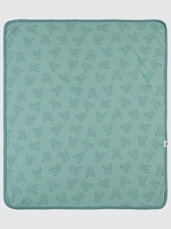 Civil Baby Natural Bear Baskılı Battaniye - Yeşil