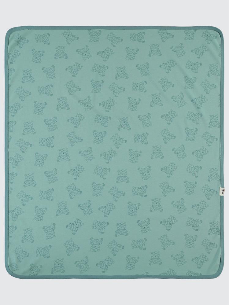 Civil Baby Natural Bear Baskılı Battaniye - Yeşil