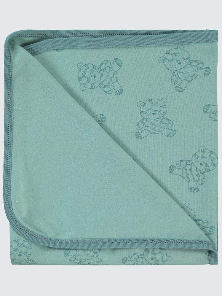 Civil Baby Natural Bear Baskılı Battaniye - Yeşil