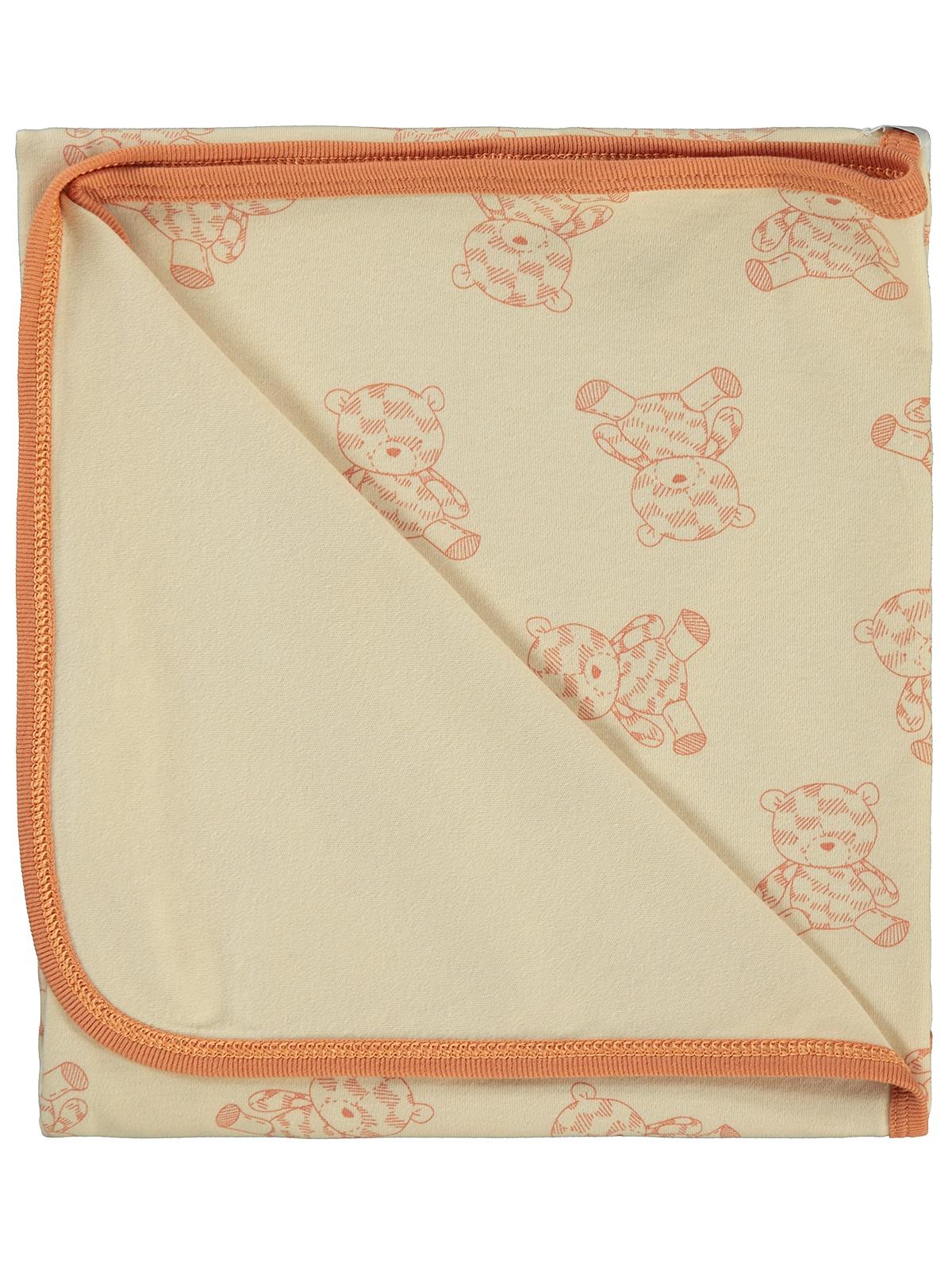 Civil Baby Natural Bear Baskılı Battaniye - Turuncu