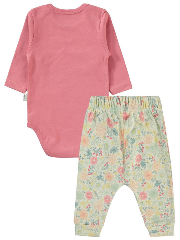 Civil Baby Natural Flowers Baskılı 3'lü 6-18 Takım - Pembe