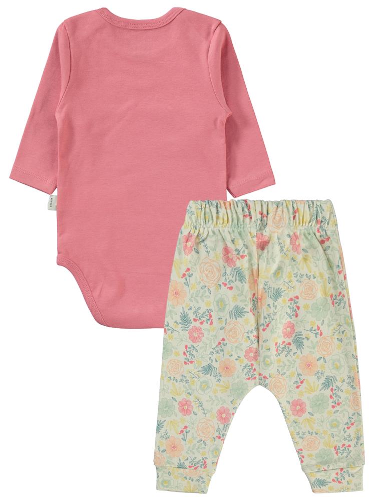 Civil Baby Natural Flowers Baskılı 3'lü 6-18 Takım - Pembe