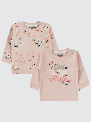 Civil Baby Flowery Baskılı 6-18 Sweatshirt - Pudra