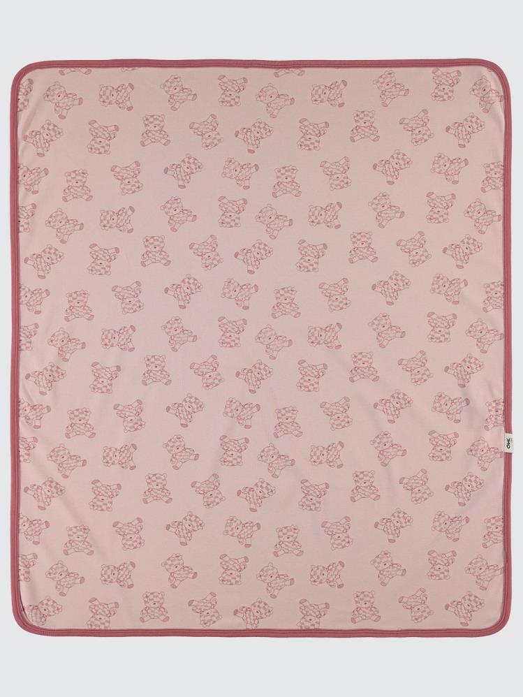 Civil Baby Cute Bear Baskılı Battaniye - Bordo