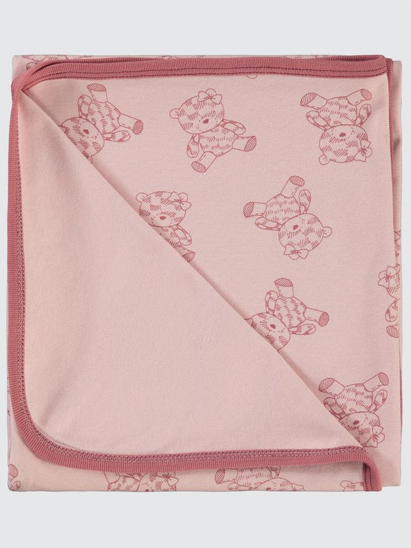 Civil Baby Cute Bear Baskılı Battaniye - Bordo