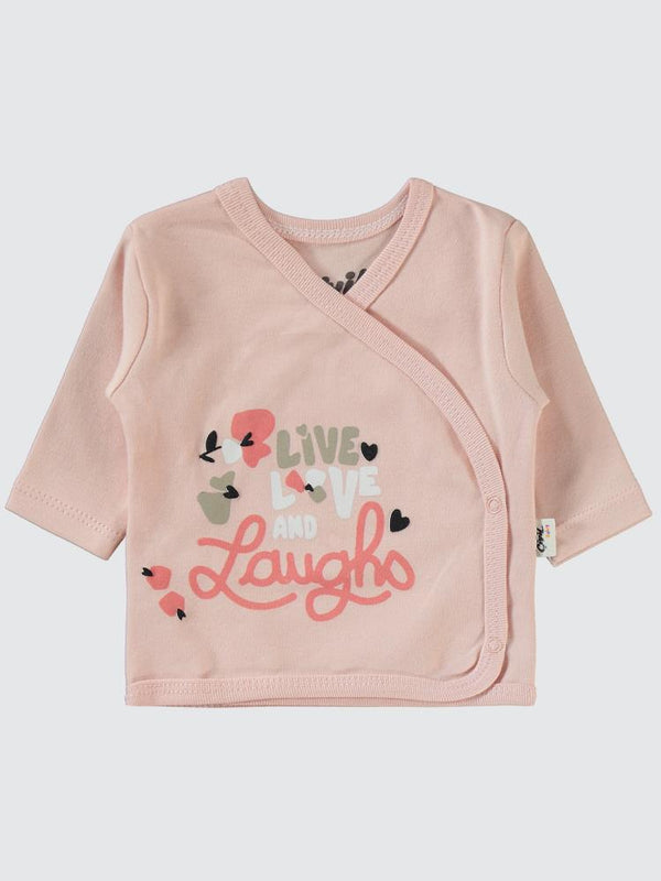 Civil Baby Flowery Baskılı 4'li Zıbın Takımları - Pudra