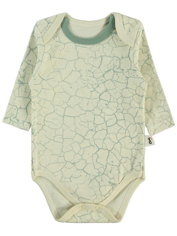 Civil Baby Crack Pattern Baskılı 3-18 Çıtçıtlı Badi - Yeşil