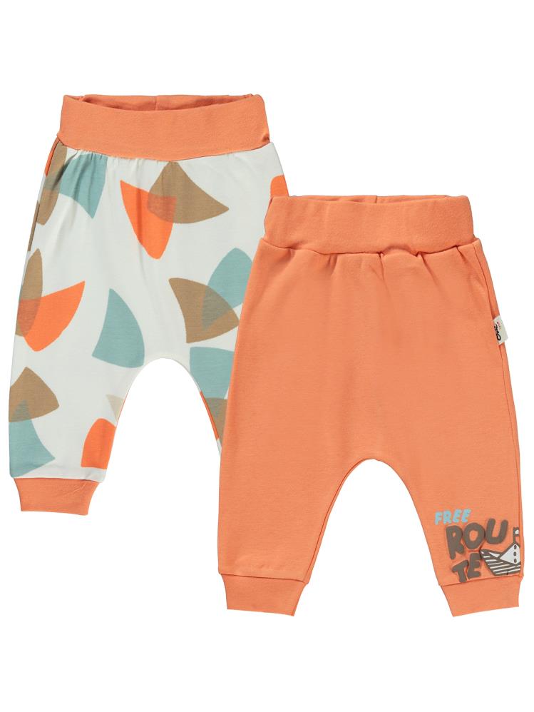 Civil Baby Colored Fıgures Baskılı 6-18 Tek Alt Bebe - Turuncu