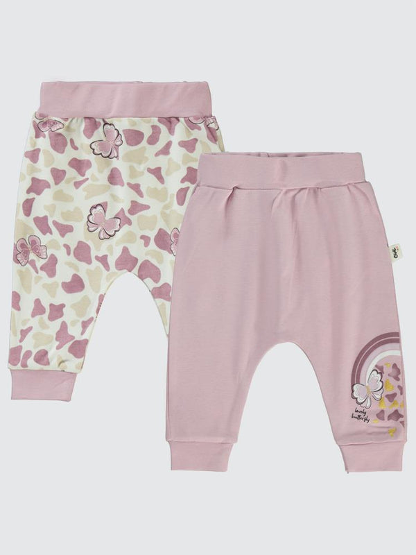 Civil Baby Butterfly Baskılı 6-18 Tek Alt Bebe - Lila