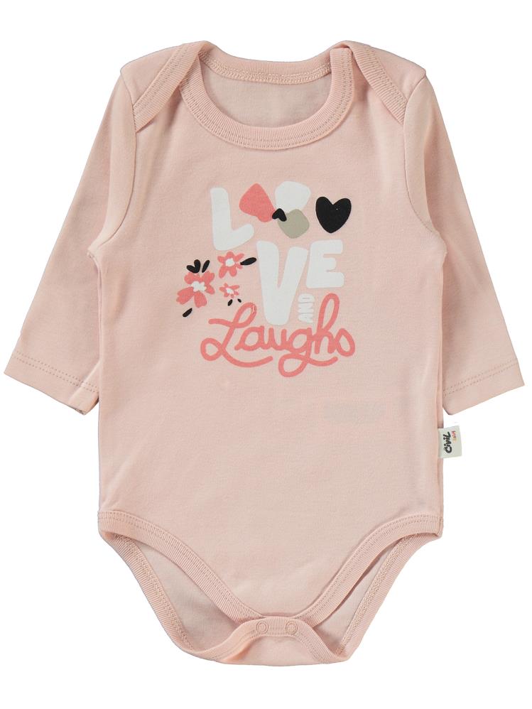 Civil Baby Flowery Baskılı 3'lü 6-18 Takım - Pudra