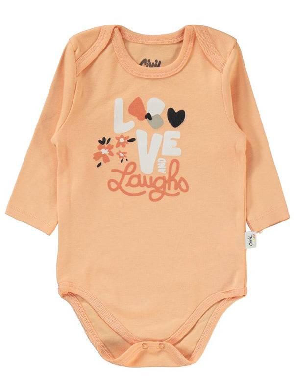 Civil Baby Flowery Baskılı 3'lü 6-18 Takım - Pudra