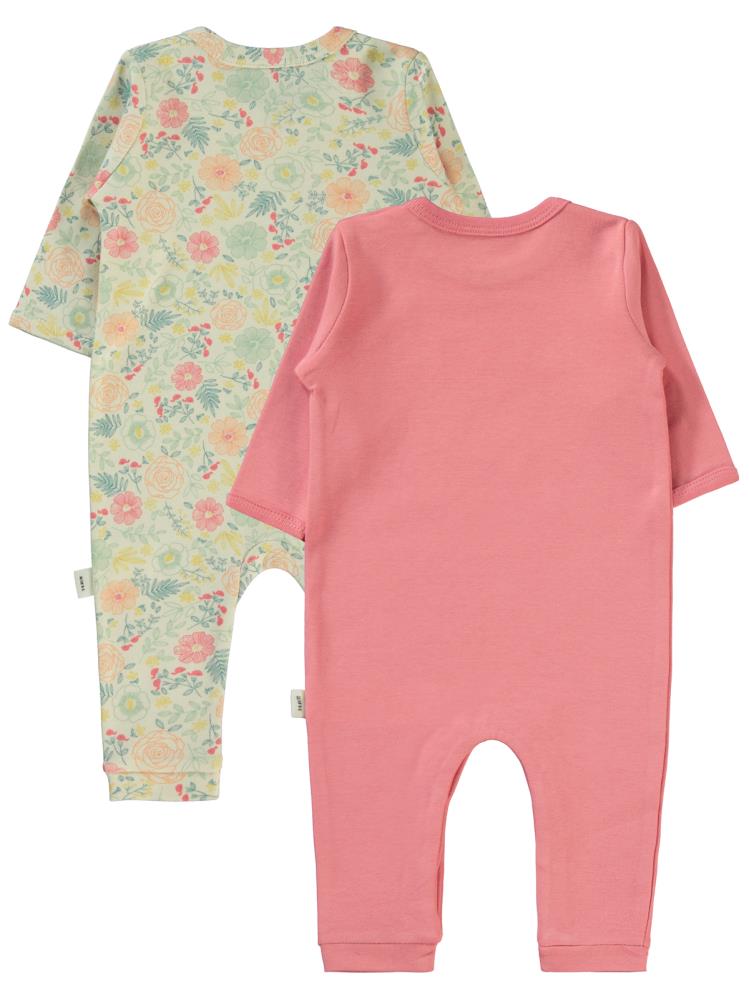 Civil Baby Natural Flowers Baskılı 3-9 Ay Tulum - Pembe