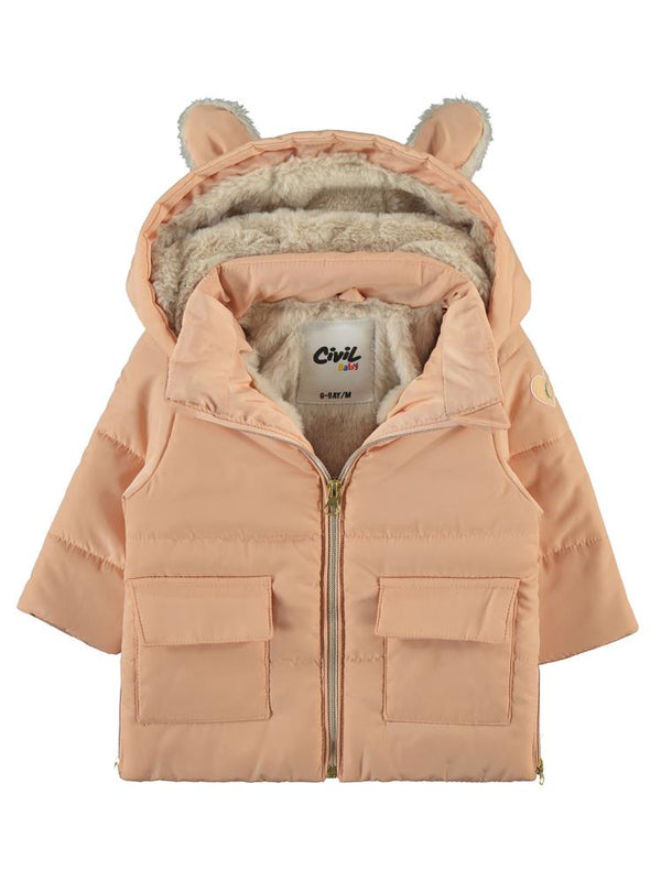 Civil Baby Pelüş Kulaklı 6-18 Ay Mont - Pudra